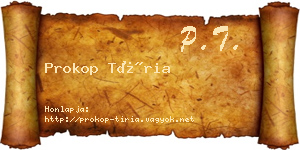 Prokop Tíria névjegykártya